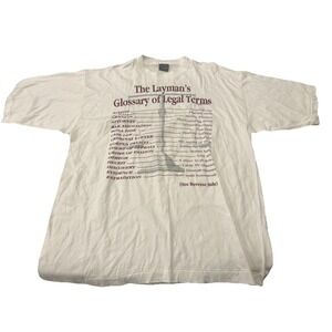 VTG The Layman's Glossary Of Legal Terms  T-Shirt Xl Free Ship Single Stitch